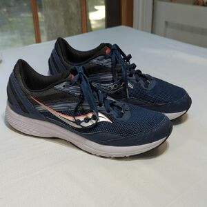 Saucony Blue and Black Athletic Sneakers